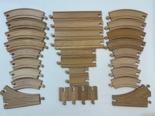 Wooden train track set x30 - train, of