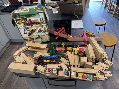 Vintage brio wooden train set - brio,