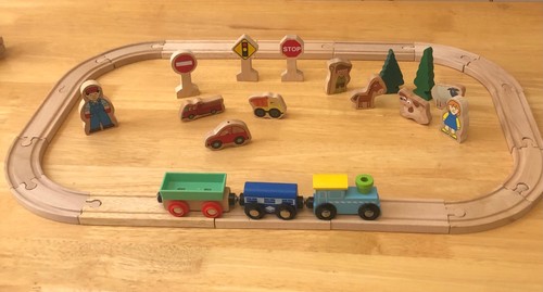 Wooden train set - , with