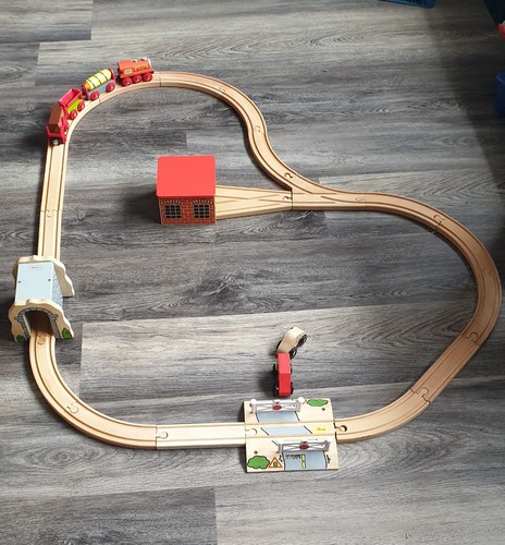 Wooden train set incl - wooden,