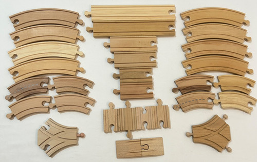 Wooden train track set - track, x30