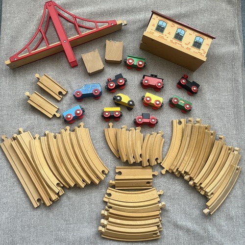 Vintage brio wooden train set - vintage,