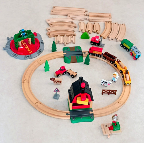 Brio wooden railway train - railway,