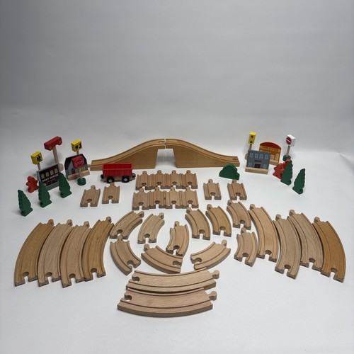 Wooden train track set x32 - train,