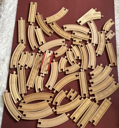 Wooden train set - train, track