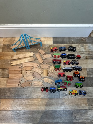 Wooden train track set - track, lot