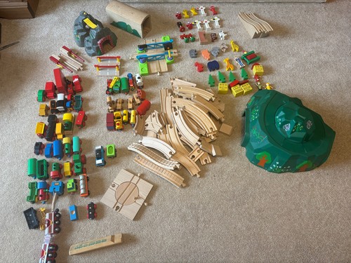Wooden train set - mainly, brio