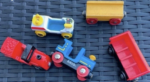 Brio wooden train - wooden, vehicles