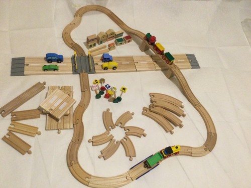 Wooden train set bundle track - wooden,