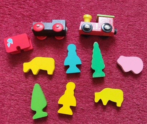 Wooden railway train set - railway/train,