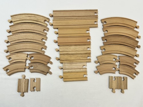 Wooden train track set - wooden,