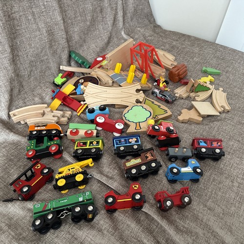 Wooden train track set - train,