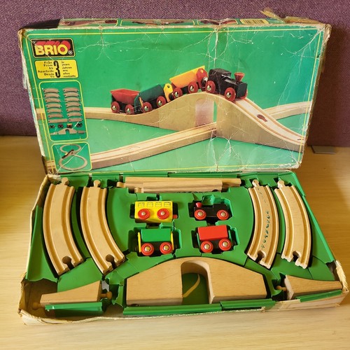 Vintage brio wooden - wooden, railway