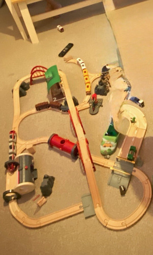 Brio wooden train track set - track,