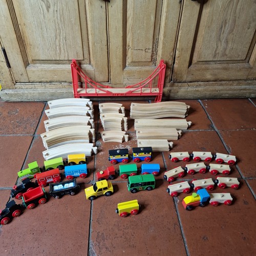 Wooden train set - set, piece