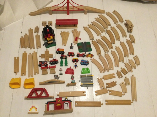 All pcs brio wooden train - all,