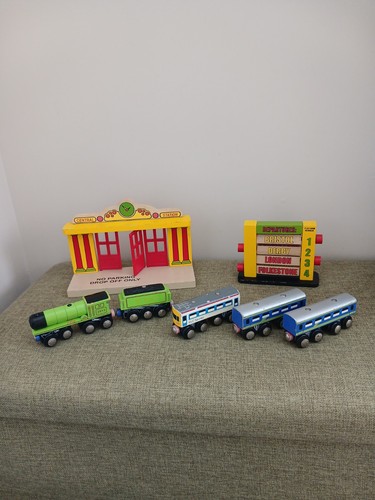 Wooden train set accessories - wooden,