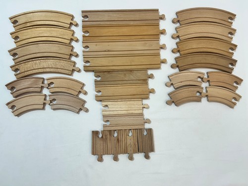 Wooden train track set - wooden,
