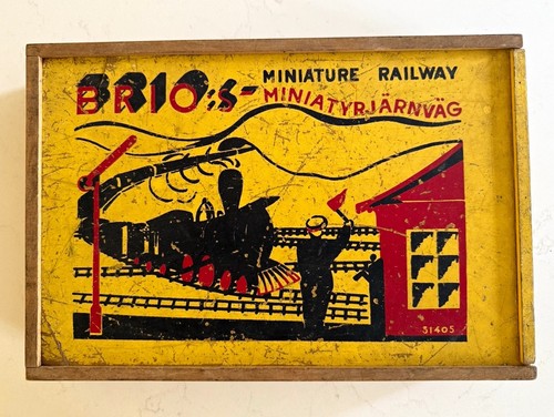 Vintage brio wooden train - wooden, box