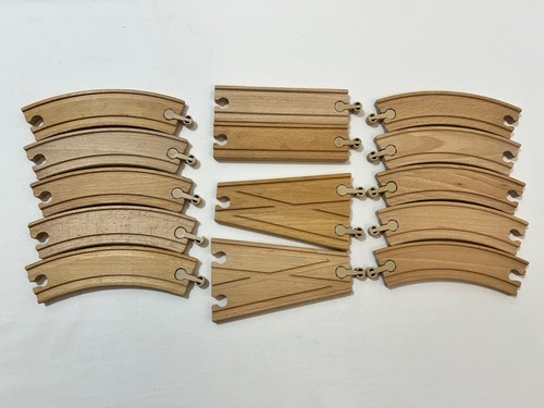 Wooden train track set x14 - wooden,