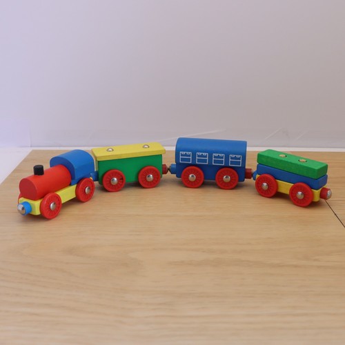 Wooden train track - train,